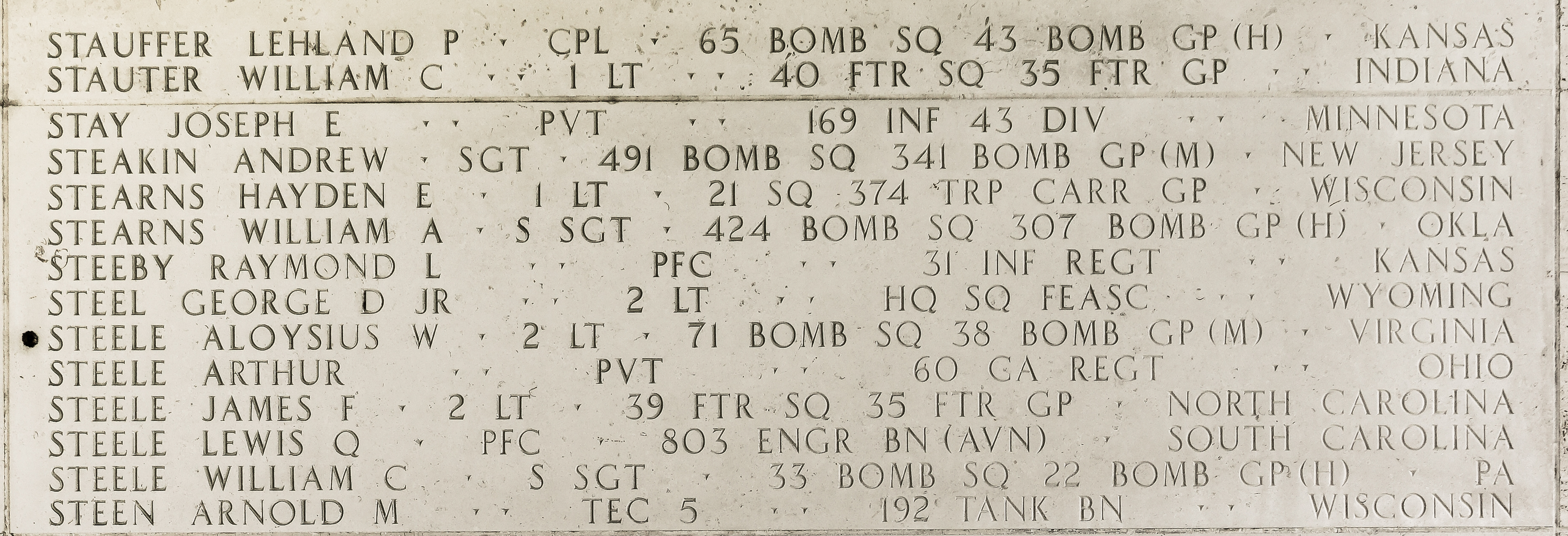 Lewis Q. Steele, Private First Class